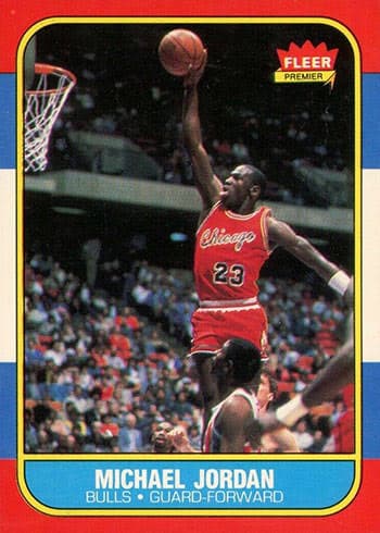 Michael Jordan 1986 Fleer rookie card